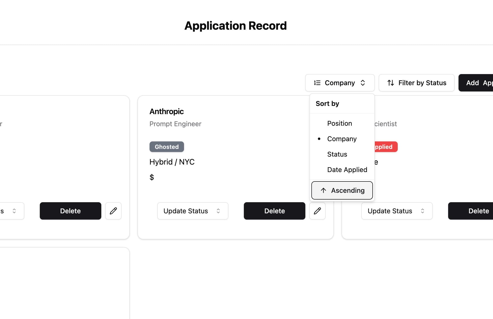 Smart Sorting & Filtering